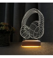 3d Ilizyon Led Lamba Masa Gece Lambası Kulakluk Tasarım