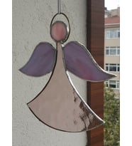 Markakanvas Mor Melek cam vitray 15x17cm