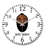 James Harden4 Duvar Saati Bombeli Gercek Cam