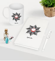 BK Gift Kişiye Özel Polis Temalı Beyaz Defter Kalem Kupa Seti - 1 (Model 1)