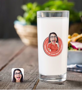 BK Gift Kişiye Özel Bayan Kolay Yetişmiyor Karikatürlü Rakı Bardağı-3 (Beyaz)