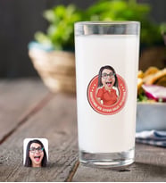 BK Gift Kişiye Özel Bayan Kolay Yetişmiyor Karikatürlü Rakı Bardağı-3 (Beyaz)