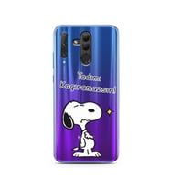 Snoopy Tasarımlı Süper Şeffaf Silikon Telefon Kılıfı Huawei Honor 20 Lite 