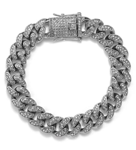 Chavin 12 mm. Kalın Taşlı Alloy Erkek Bileklik ed93by