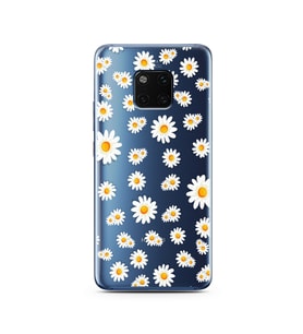 Papatya Tasarımlı Süper Şeffaf Silikon Telefon Kılıfı Huawei Mate 20 Pro