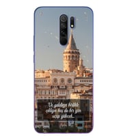 Galata Tasarımlı Süper Şeffaf Silikon Telefon Kılıfı Xiomai Redmi 9