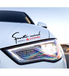Citroen Racing Mind Kaput Üzerinde Araba Sticker Yapıştırması