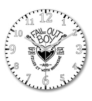 Fall Out Boy Duvar Saati Bombeli Gercek Cam