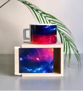 Space Tasarımlı Ahşap Kutulu Kupa
