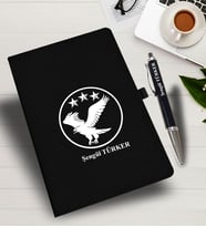 Kişiye Özel Kartal Figürlü  İsme Özel Defter ve Kalem