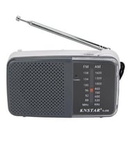 Cep Tipi Taşınabilir AM / FM Radyo KNSTAR K-258 YENİ SERİ RADYO (Gümüş)