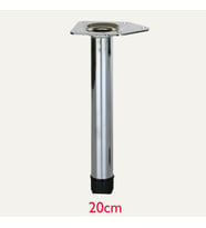 Metal Mobilya Ayağı 25mm Parlak Krom (4 Adet) 20 CM (Gümüş)