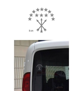 Adige Bayrak Araba Sticker Gümüş Yaldız 8 cm 4 Adet