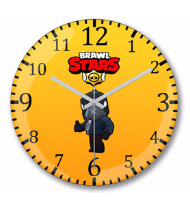 Black Crow Brawl Stars  Duvar Saati Bombeli Gercek Cam