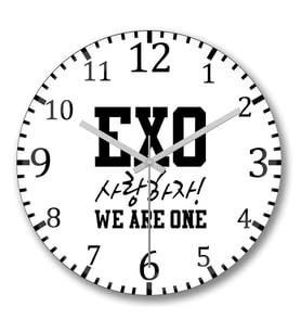 Exo We Are One Duvar Saati Bombeli Gercek Cam