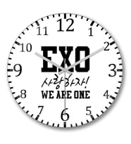Exo We Are One Duvar Saati Bombeli Gercek Cam