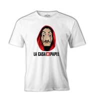 La Casa de Papel - Dali Mask Beyaz Erkek Tshirt