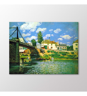 Arty Tablo Villeneuve La Garenne Köprüsü, 1872 Tablo (Karışık)