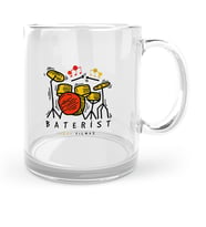 BK Gift Kişiye Özel Mesleki Baterist Cam Kupa Bardak  2
