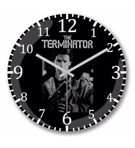 Terminator   Duvar Saati Bombeli Gercek Cam