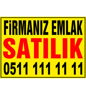 MIGNATIS - Firmanız Emlak Satılık Branda Afişi