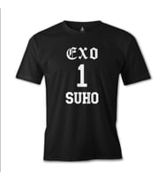 EXO - Suho Siyah Erkek Tshirt