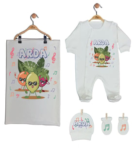 Pia Baby Gl 1903-03 İsme Özel Battaniyeli Tulum Set