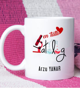 Mesajlı Patolog Tasarımlı Kişiye Özel Patolog Kupa Bardak