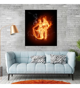Alev(Flames) Temalı Kanvas Tablo