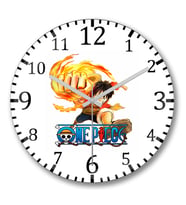 One  Piece Duvar Saati Bombeli Gercek Cam