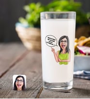 BK Gift Kişiye Özel Bayan Kolay Yetişmiyor Karikatürlü Rakı Bardağı-5 (Beyaz)