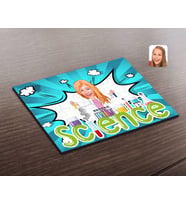 BK Gift Kişiye Özel Kadın Fen Bilimleri Öğretmeni Karikatürlü Ahşap Puzzle-1