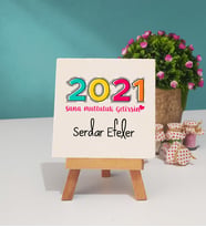 Sana Mutluluk Getirsin 2021 Yılbaşı Hediyesi Dekoratif Taş Baskı