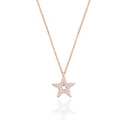Söğütlü Silver Gümüş rose zirkon taşlı lotus modeli kolye