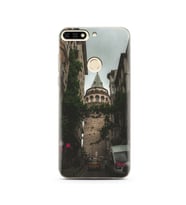 Galata Tasarımlı Süper Şeffaf Silikon Telefon Kılıfı Huawei Honor 7c-Y7 (2018)
