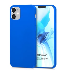 Microsonic Matte Silicone Apple iPhone 12 Mini Kılıf Mavi