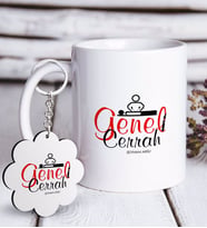 BK Gift Kişiye Özel Mesleki Genel Cerrah Beyaz Kupa ve Anahtarlık Hediye Seti-1 (Model 1)
