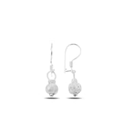 Söğütlü Silver Gümüş beyaz kazaziye top küpe