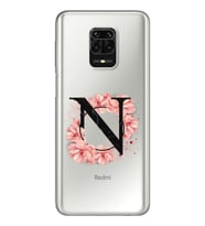 ÇiçekliHarfTasarımSüperŞeffafSilikonTelefonKılıfıXiomaiRedmiNote9Pro-Note9sN-Har