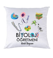 Biresimden Biyoloji Öğretmenine Öğretmenler Günü Hediyesi İsimli Yastık