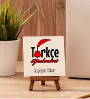 Türkçe Öğretmenine Hediye Taş Dekor