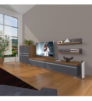 Decoraktiv Eko On Mdf Std Tv Ünitesi Tv Sehpası (Antrasit - Ceviz)