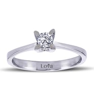 Lova H Renk 0,21 Karat Pırlanta Tektaş Yüzük - 1070016