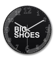 Big Shoes Duvar Saati Bombeli Gercek Cam