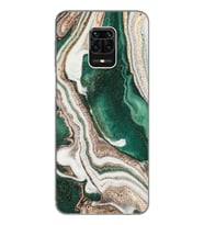 Yeşil Kumsal Tasarımlı Süper Şeffaf Silikon Telefon Kılıfı Xiomai Redmi Note 9 P