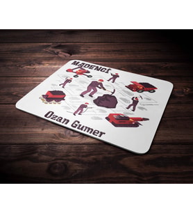 Kişiye Özel Madenci Tasarımlı Mouse Pad (Renksiz)