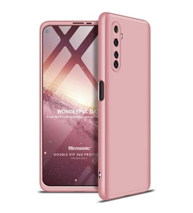 Microsonic Realme 6 Kılıf Double Dip 360 Protective Rose Gold