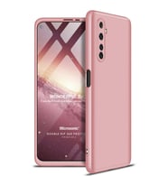 Microsonic Realme 6 Kılıf Double Dip 360 Protective Rose Gold