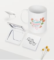 BK Gift Kişiye Özel Canım Annem Beyaz Kupa Ayna Seti - 13 (Model 1)