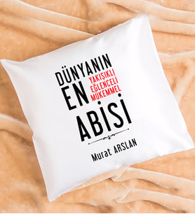 Abi Tasarımlı Kişiye Özel Hediye Abi Yastık